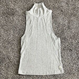 Vuori light gray turtle Neck Tank Top